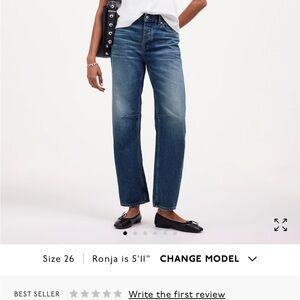 MADEWELL Darted Barrel Jean in Irmo Dark Wash